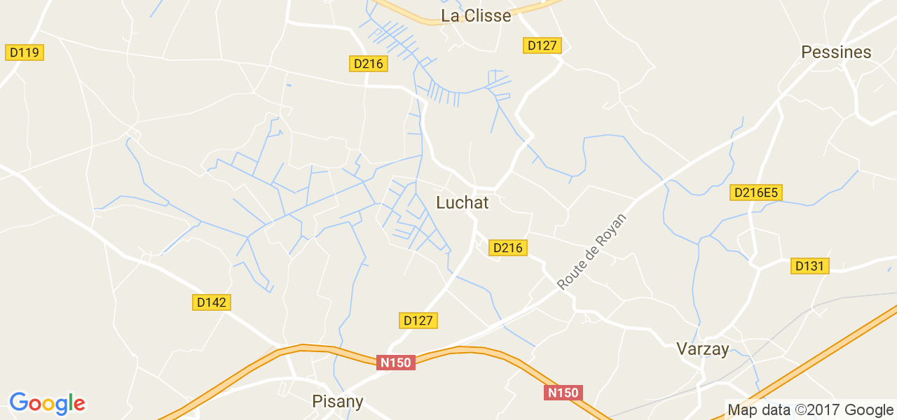 map de la ville de Luchat