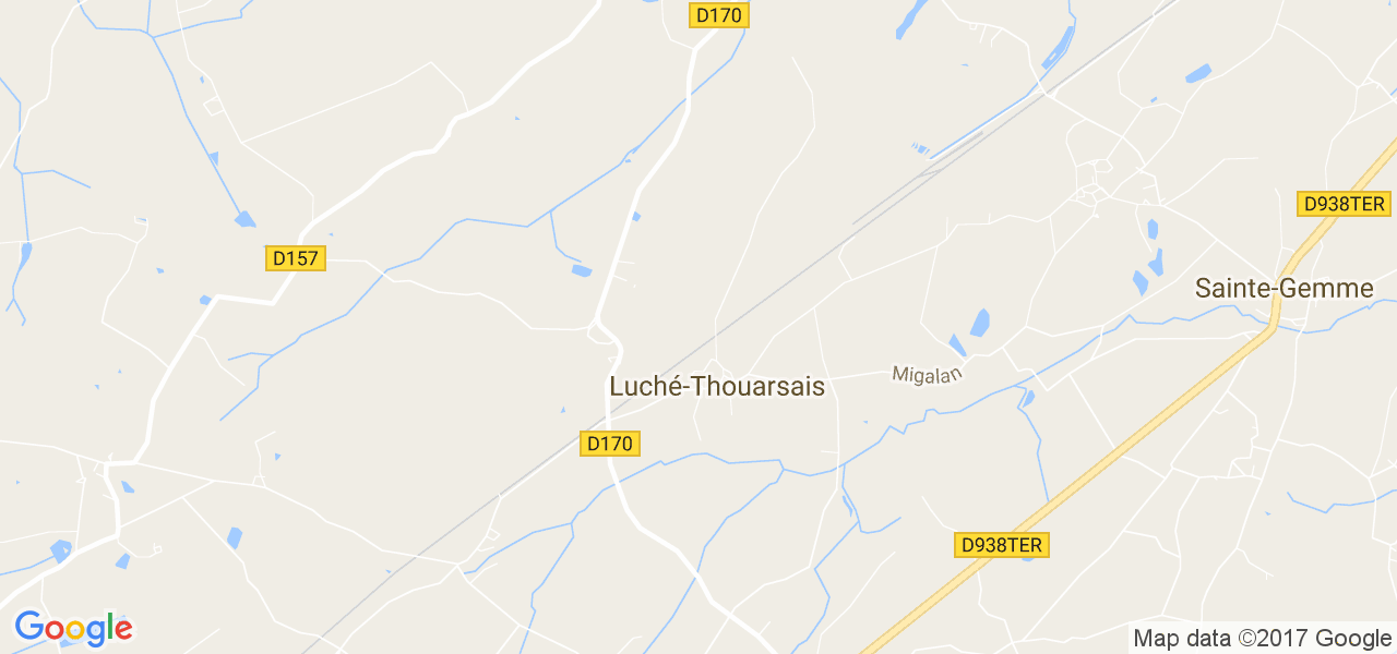 map de la ville de Luché-Thouarsais