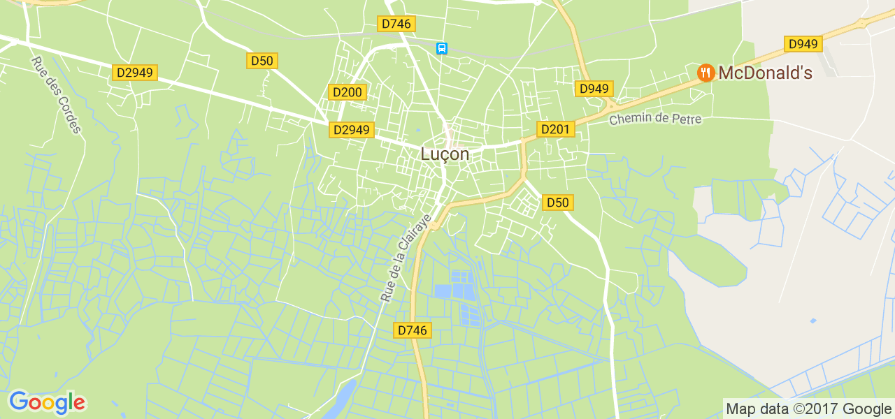 map de la ville de Luçon