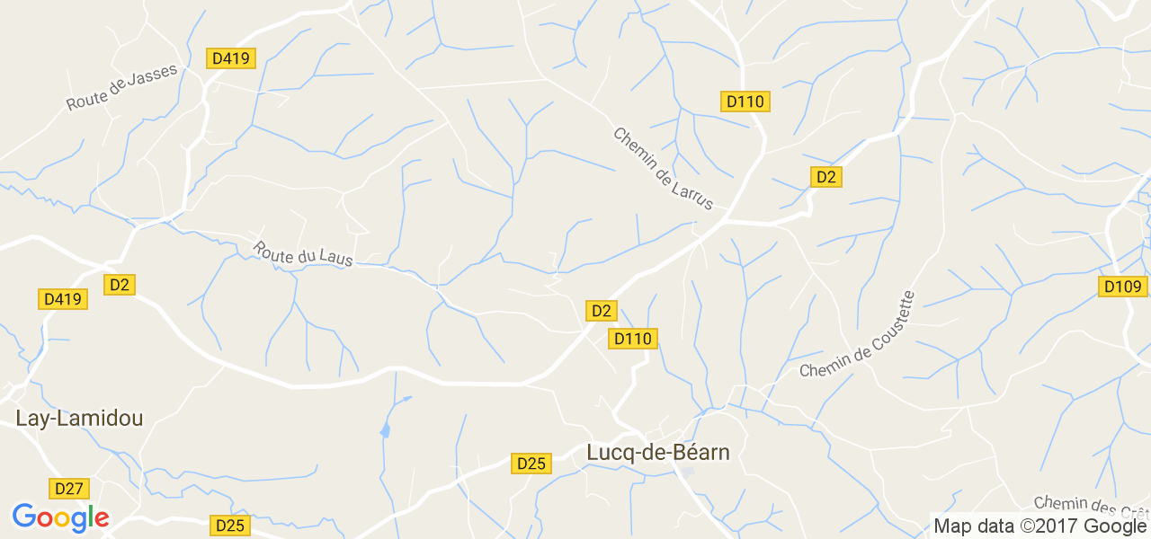 map de la ville de Lucq-de-Béarn