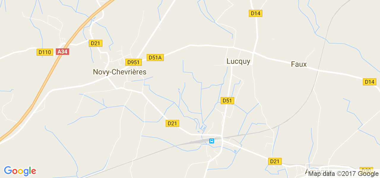 map de la ville de Lucquy