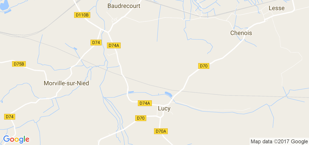 map de la ville de Lucy