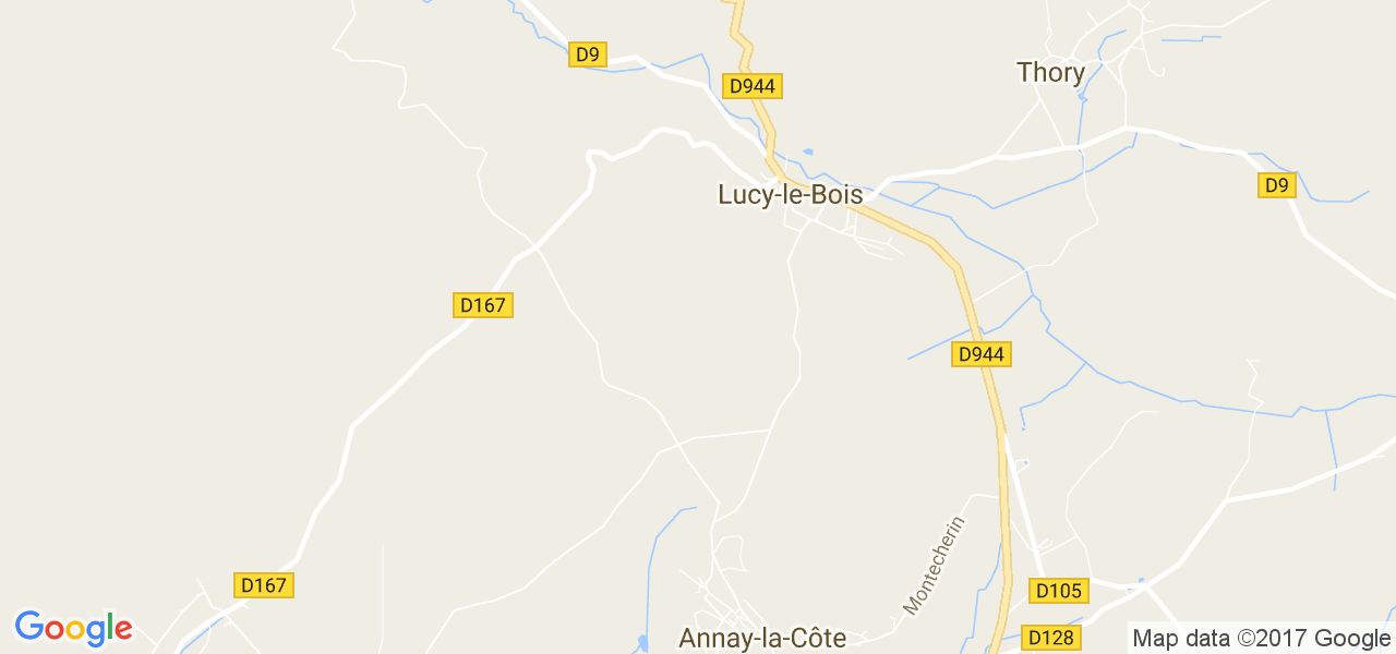 map de la ville de Lucy-le-Bois