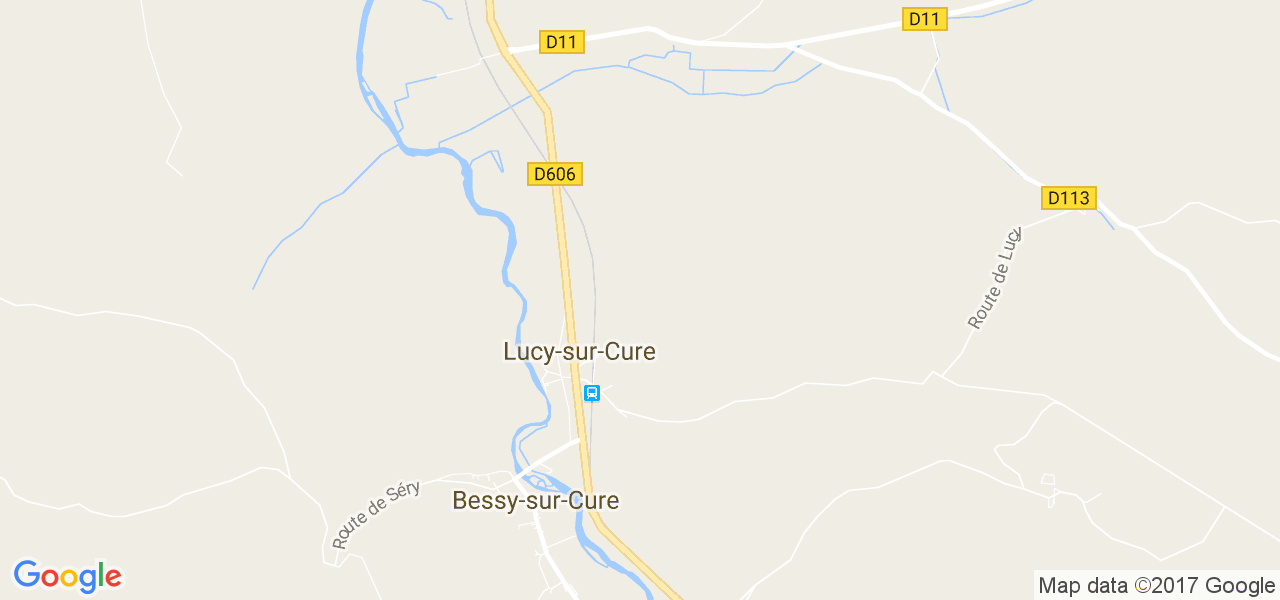 map de la ville de Lucy-sur-Cure