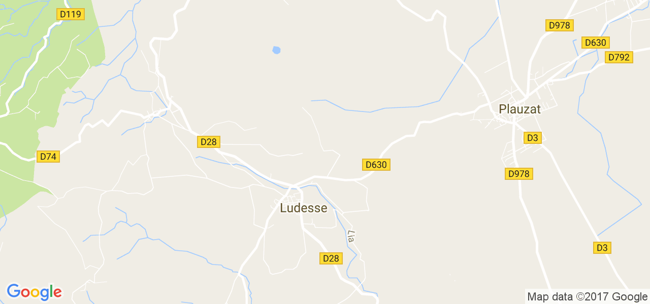 map de la ville de Ludesse