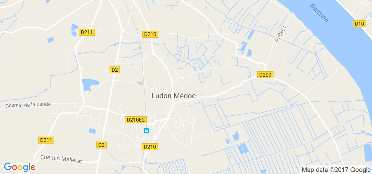 map de la ville de Ludon-Médoc