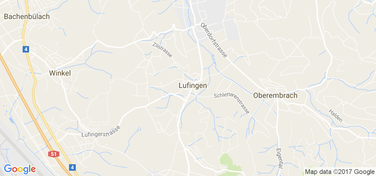 map de la ville de Lufingen