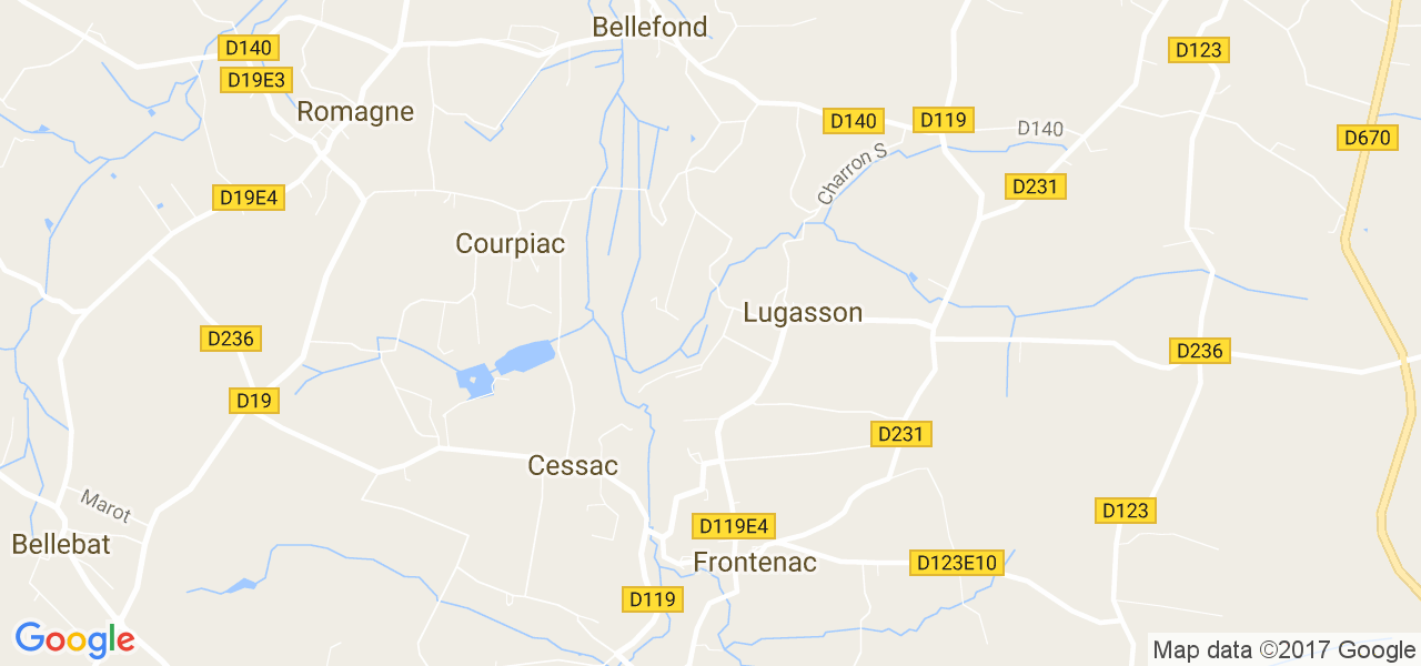 map de la ville de Lugasson