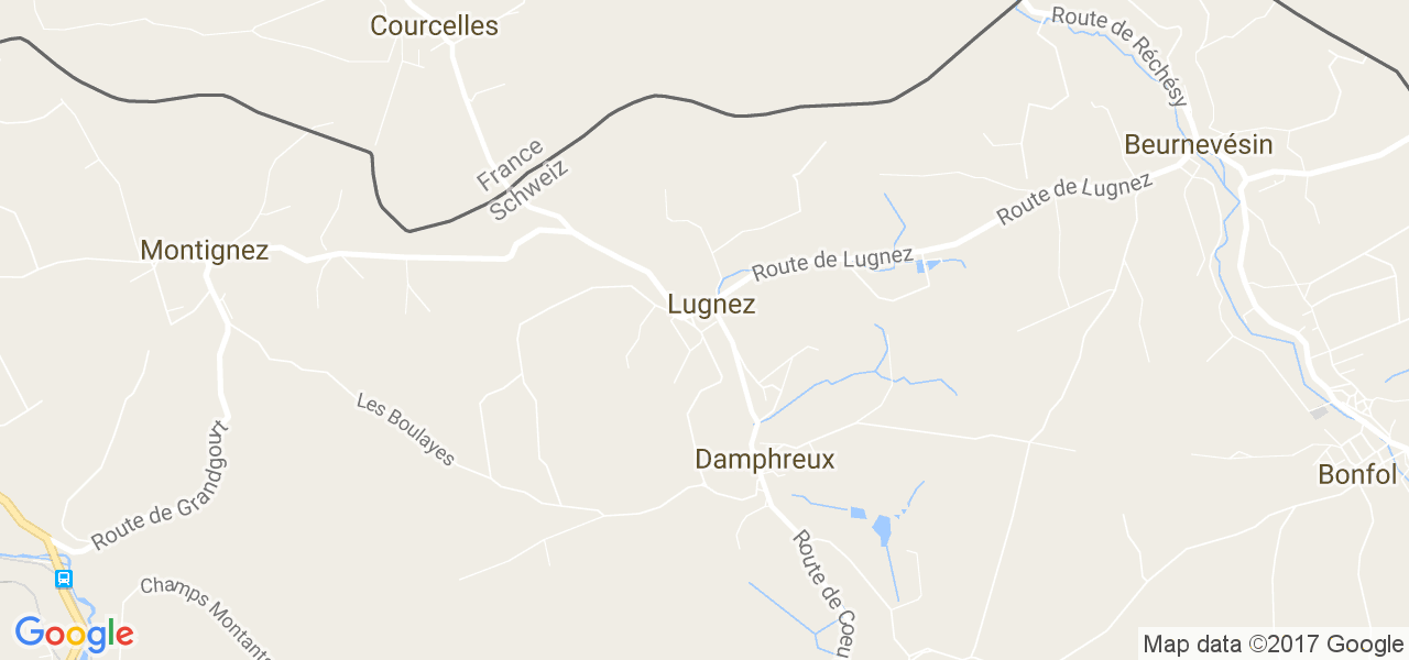 map de la ville de Lugnez