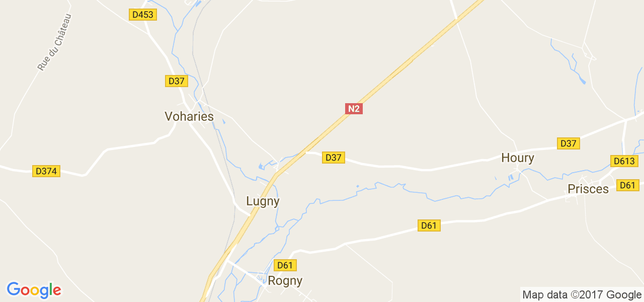 map de la ville de Lugny