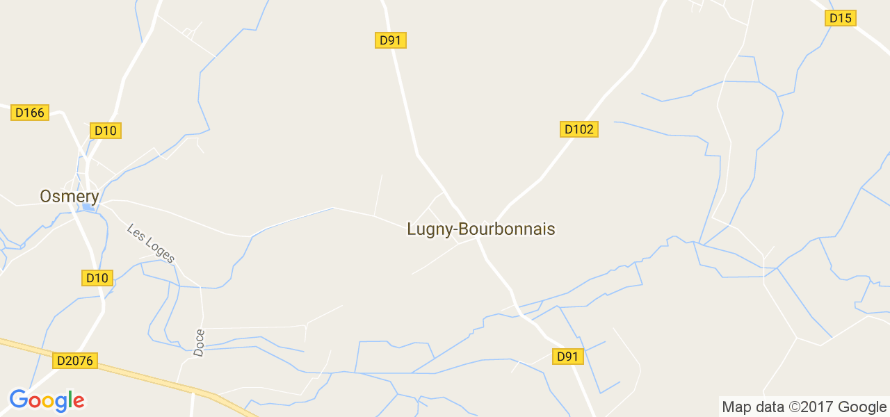 map de la ville de Lugny-Bourbonnais