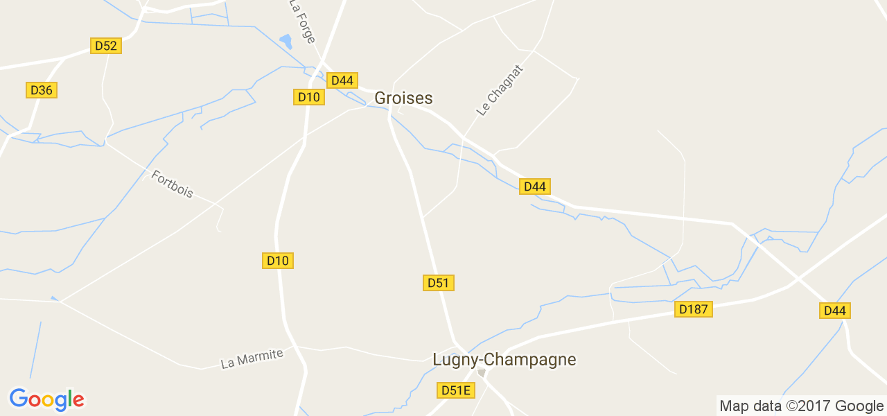 map de la ville de Lugny-Champagne