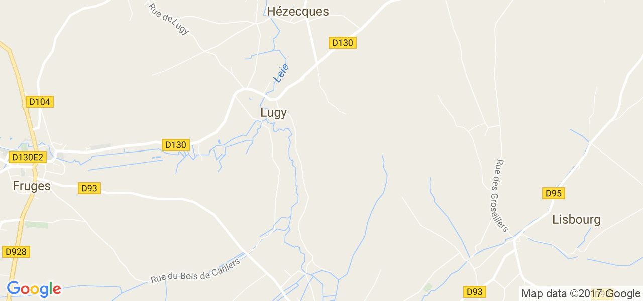 map de la ville de Lugy