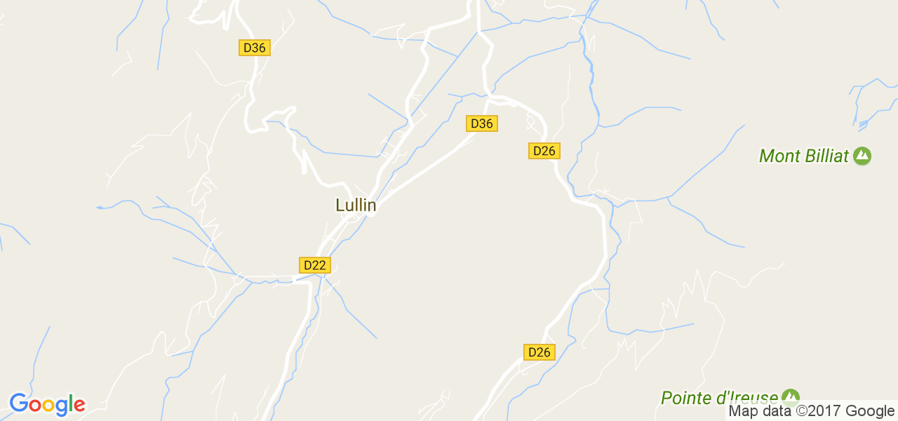 map de la ville de Lullin