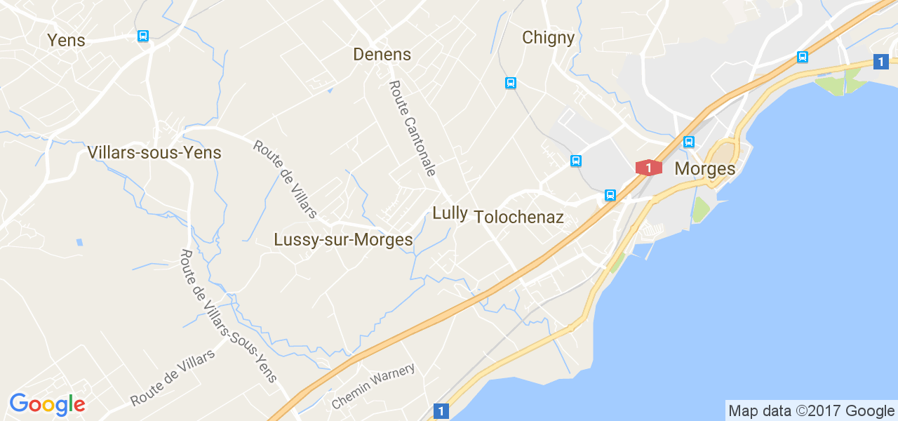 map de la ville de Lully