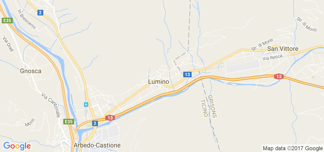 map de la ville de Lumino