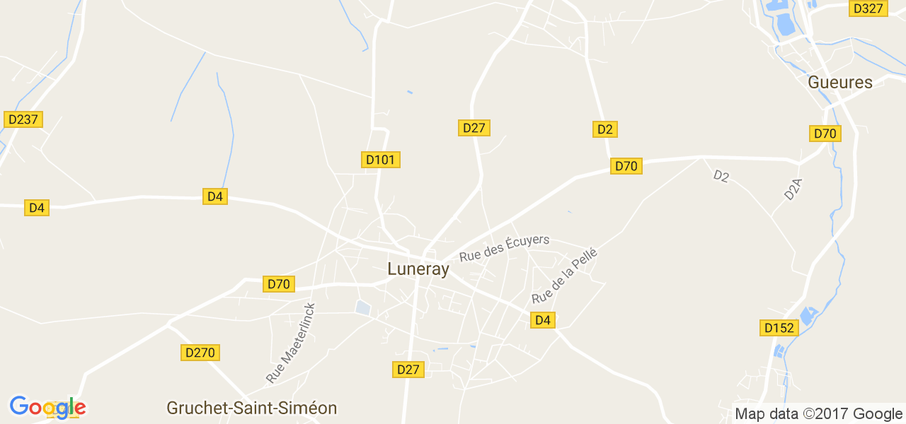 map de la ville de Luneray