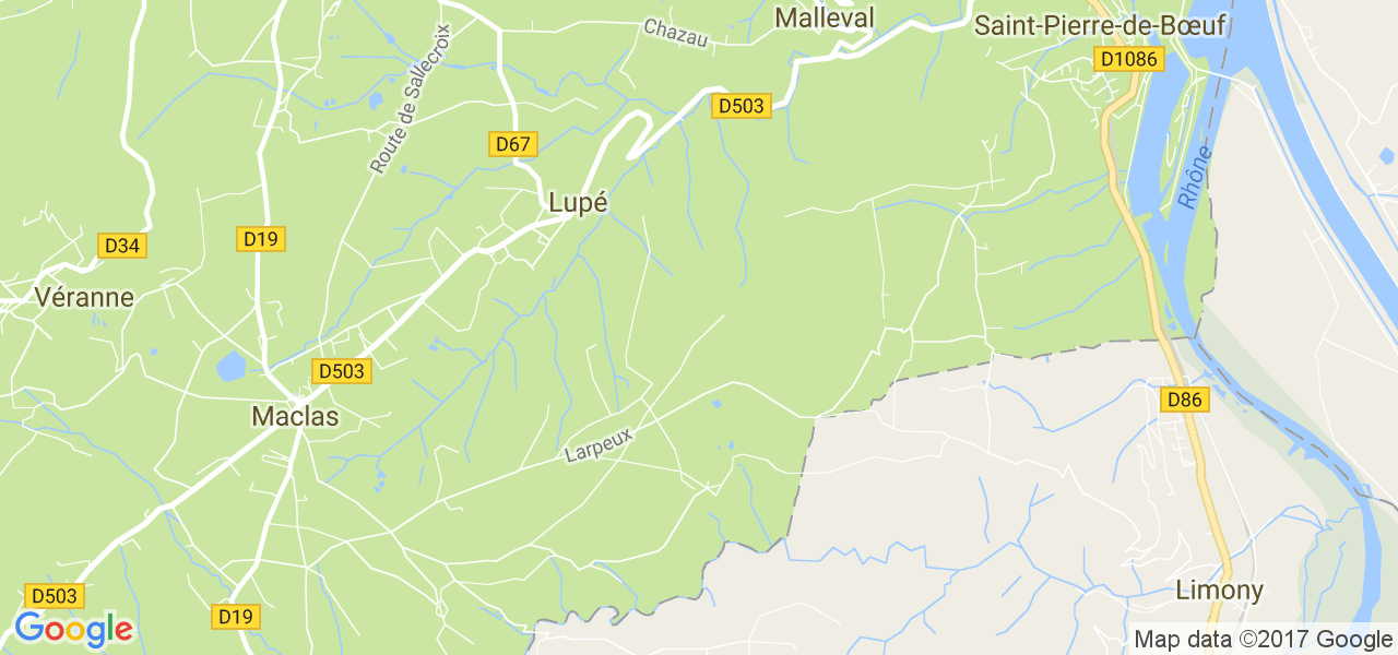 map de la ville de Lupé