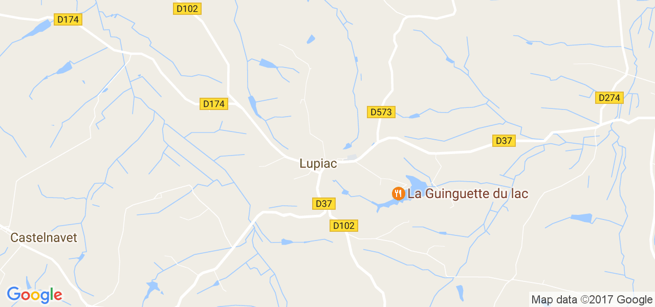 map de la ville de Lupiac