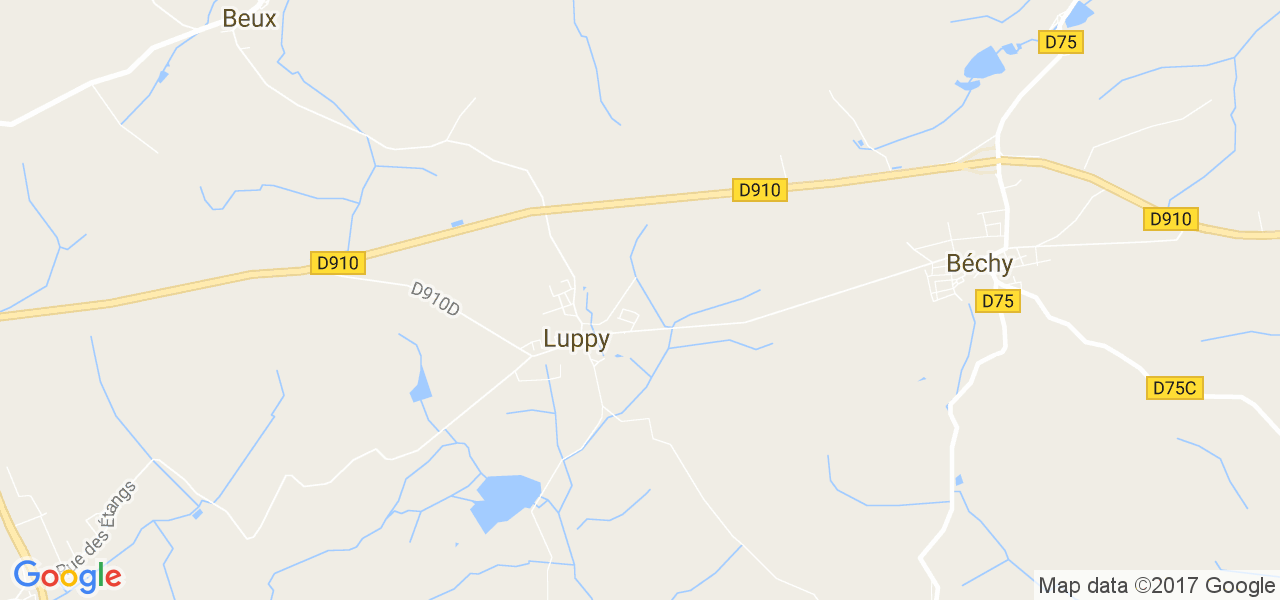 map de la ville de Luppy