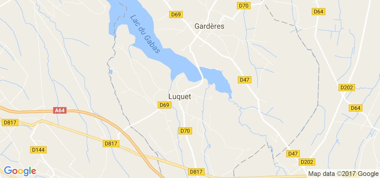 map de la ville de Luquet