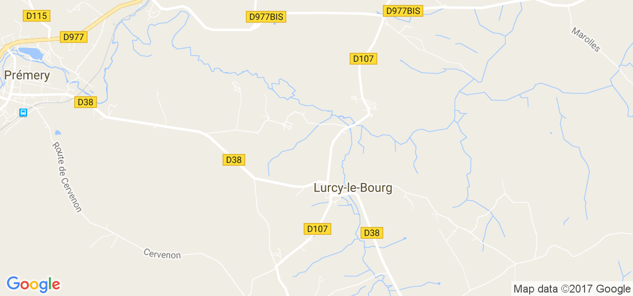 map de la ville de Lurcy-le-Bourg