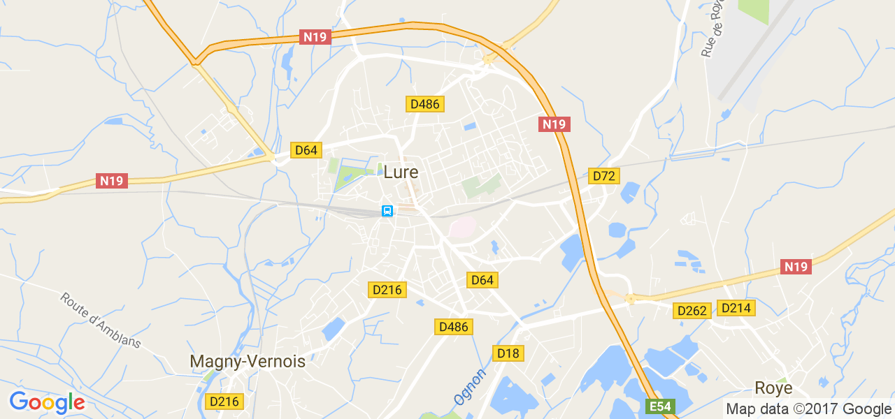 map de la ville de Luré