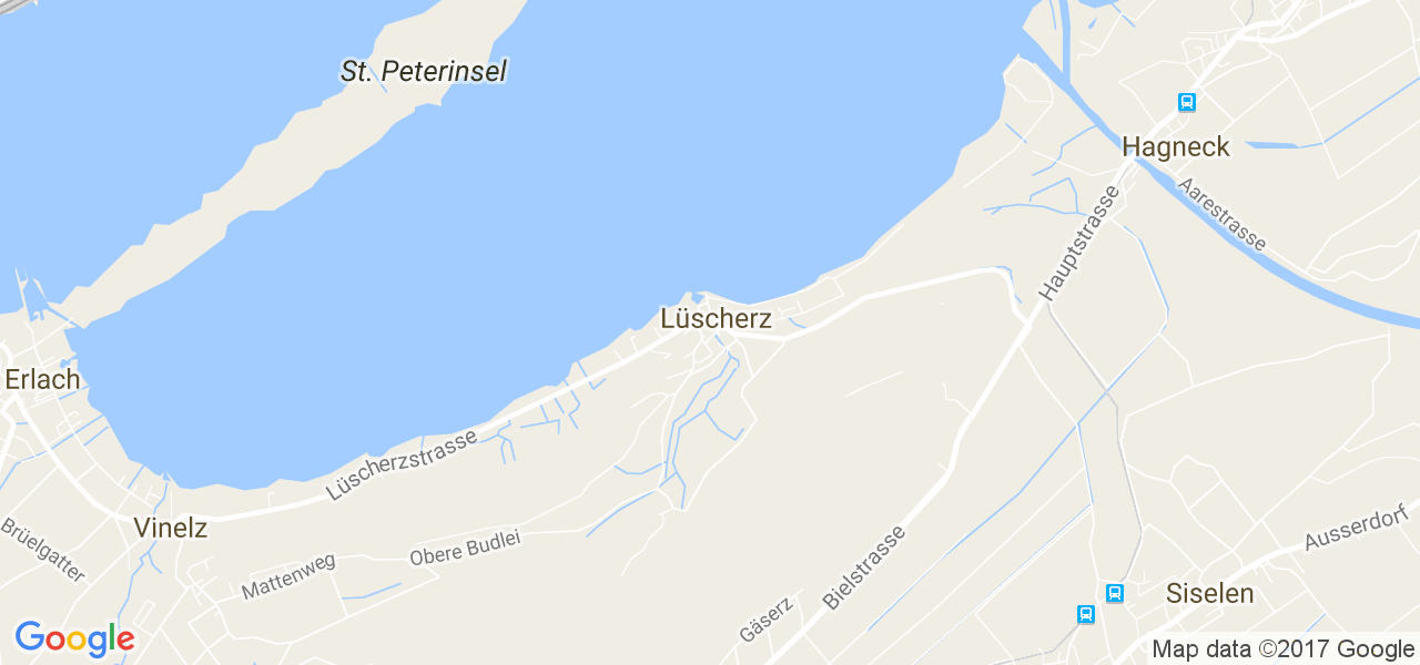 map de la ville de Lüscherz