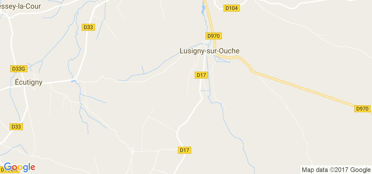 map de la ville de Lusigny-sur-Ouche