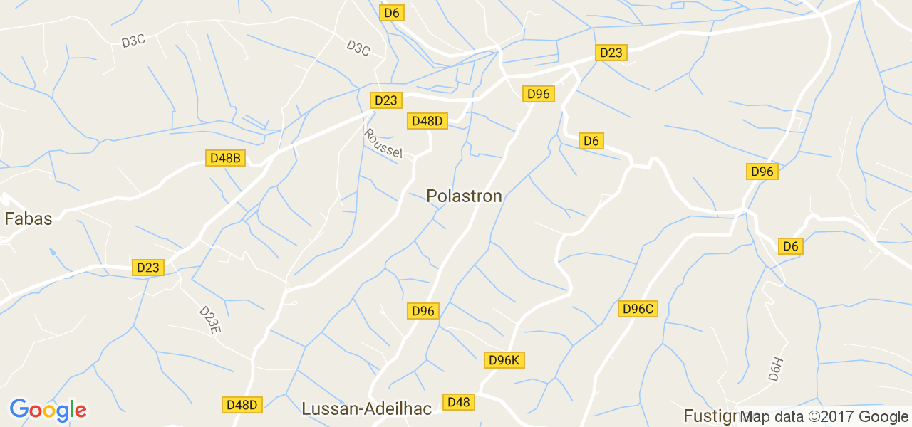 map de la ville de Lussan-Adeilhac