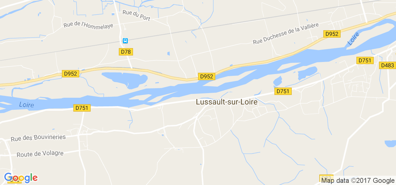 map de la ville de Lussault-sur-Loire