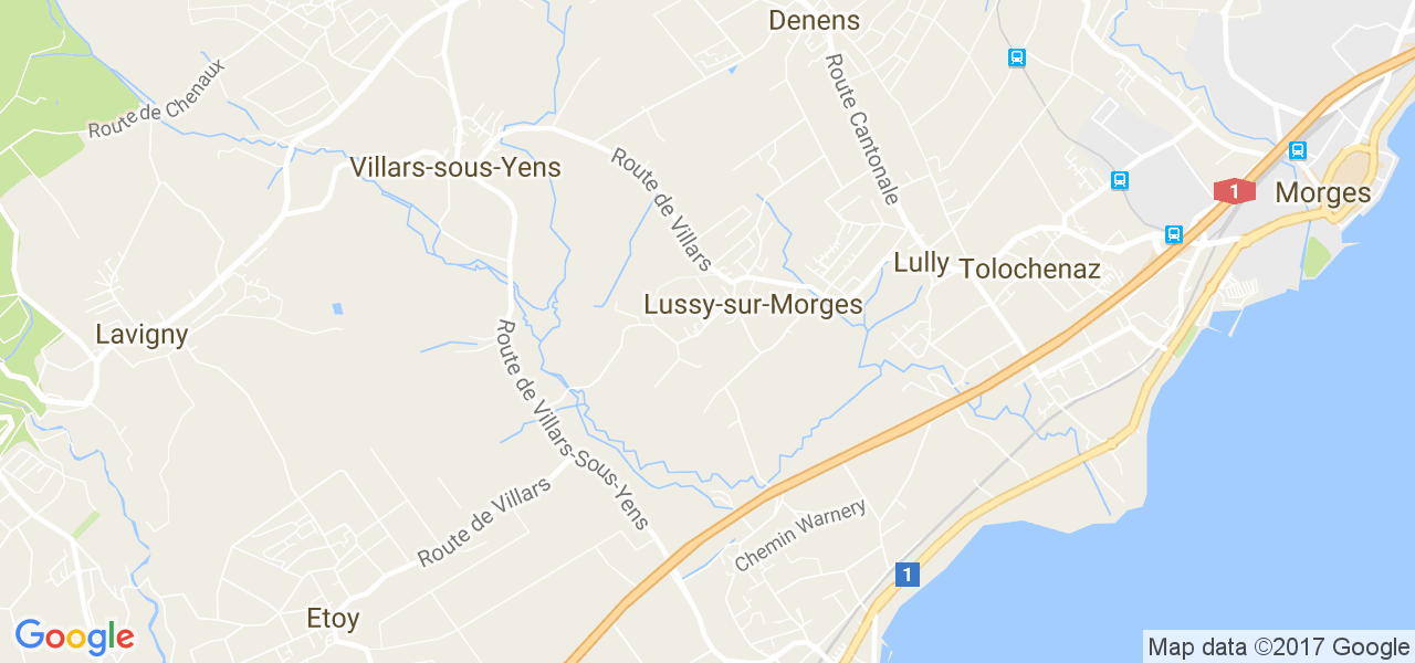 map de la ville de Lussy-sur-Morges