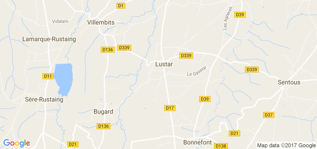 map de la ville de Lustar