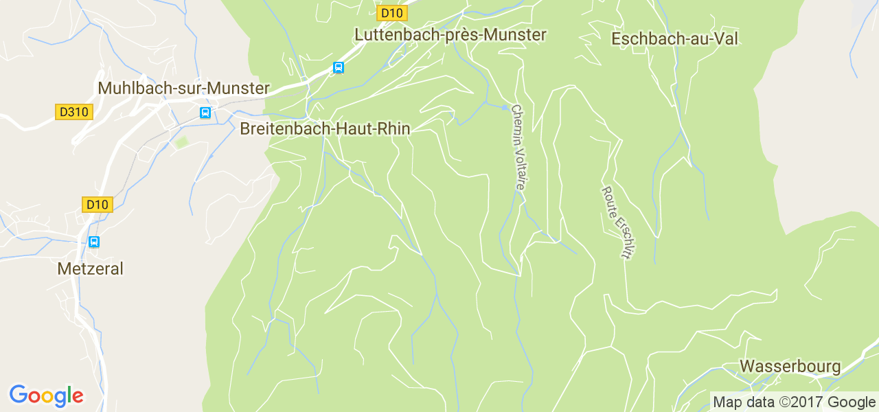 map de la ville de Luttenbach-près-Munster