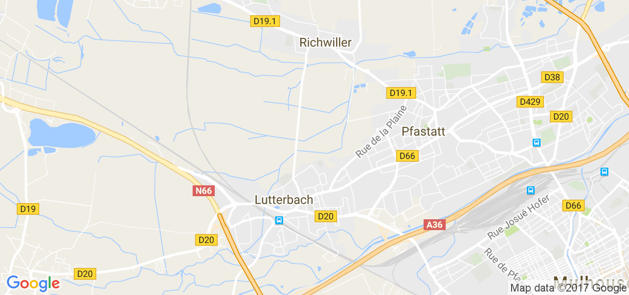 map de la ville de Lutterbach