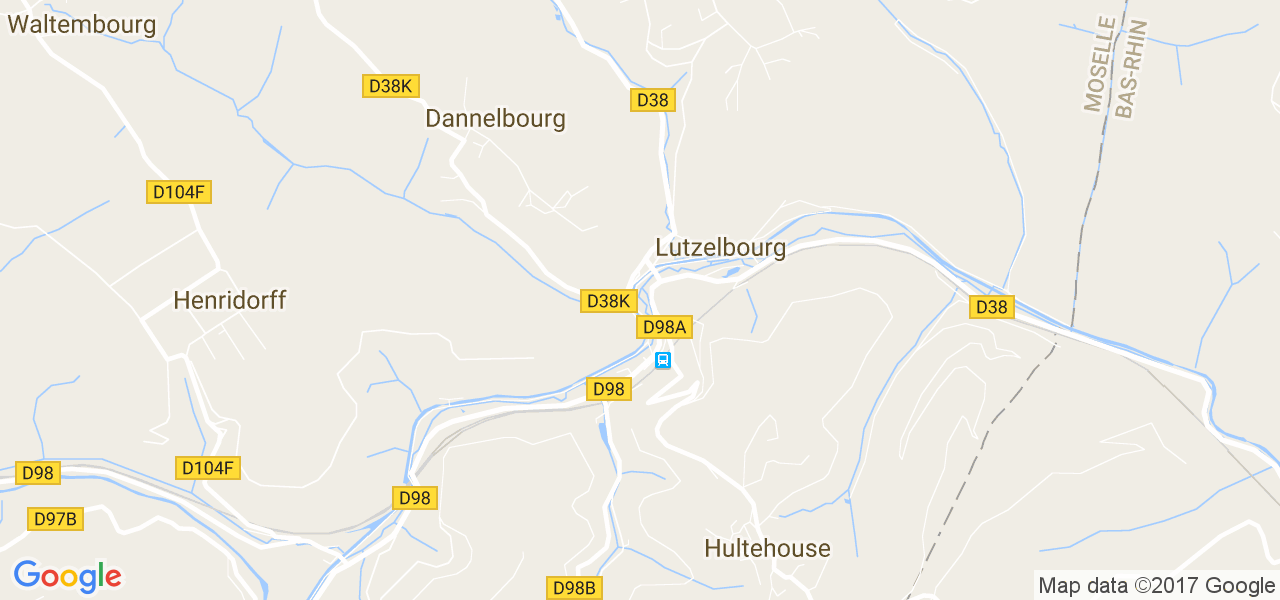 map de la ville de Lutzelbourg