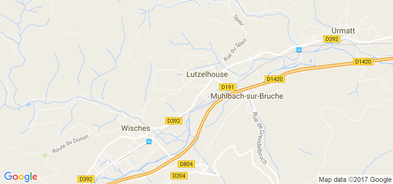 map de la ville de Lutzelhouse