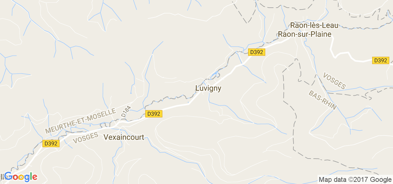 map de la ville de Luvigny