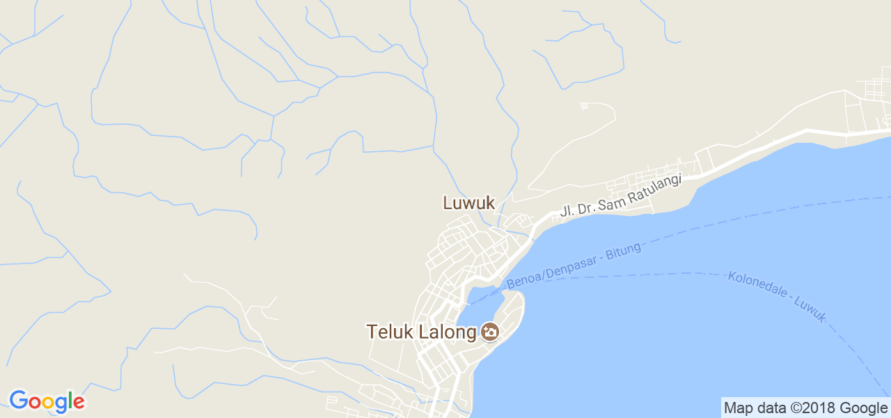 map de la ville de Luwuk