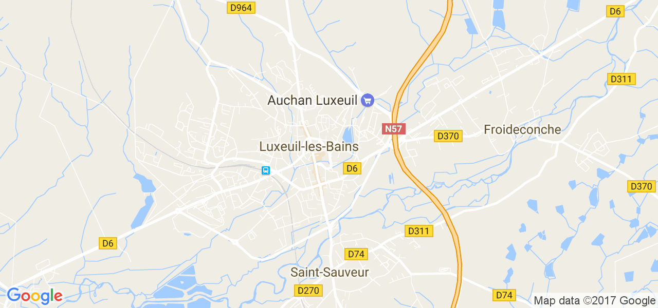 map de la ville de Luxeuil-les-Bains