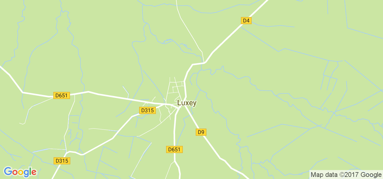 map de la ville de Luxey