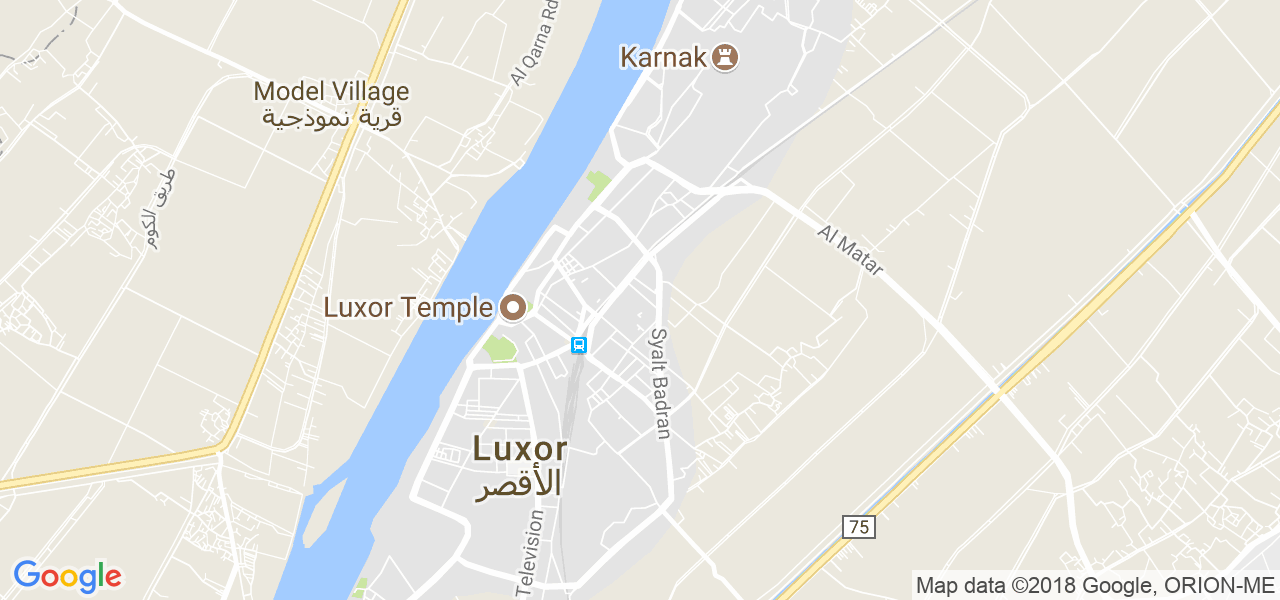 map of the city of Luxor