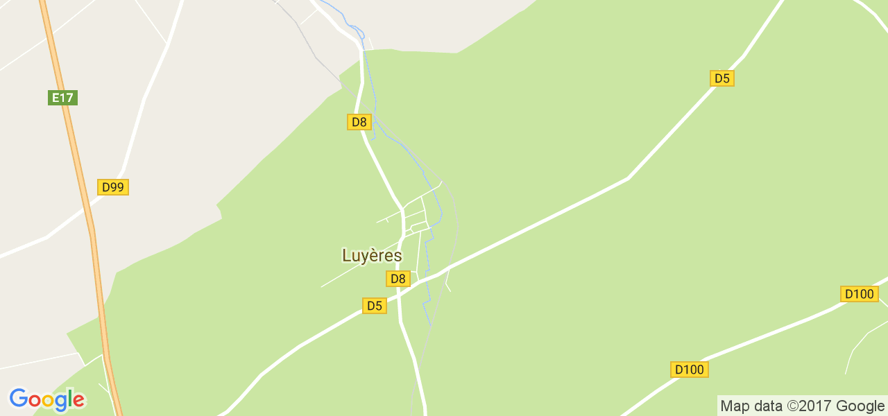 map de la ville de Luyères