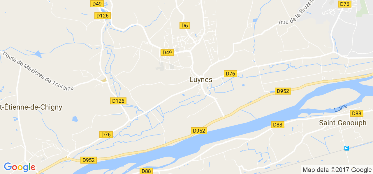 map de la ville de Luynes