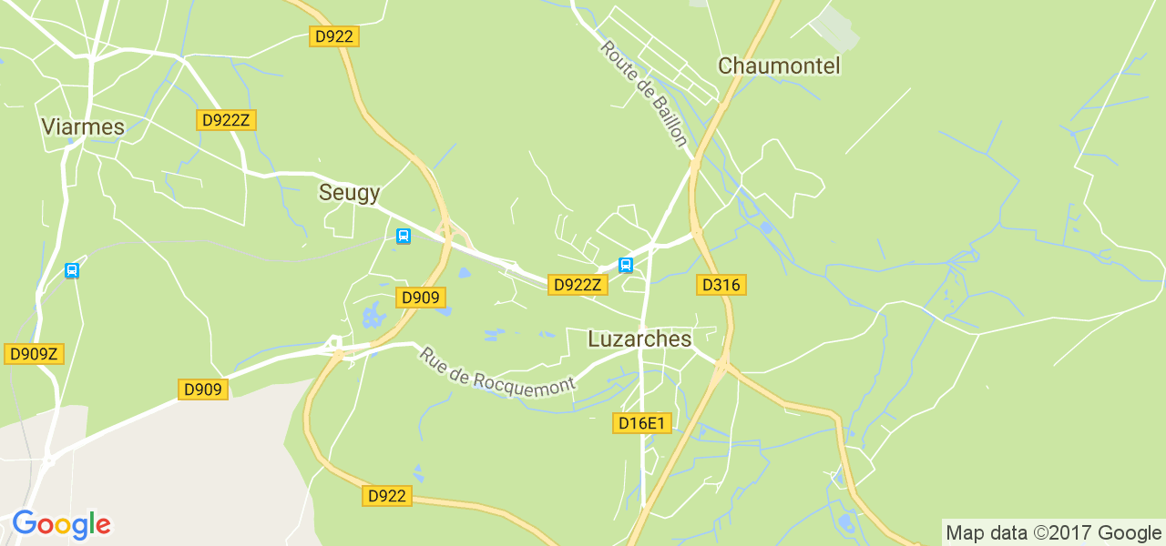 map de la ville de Luzarches