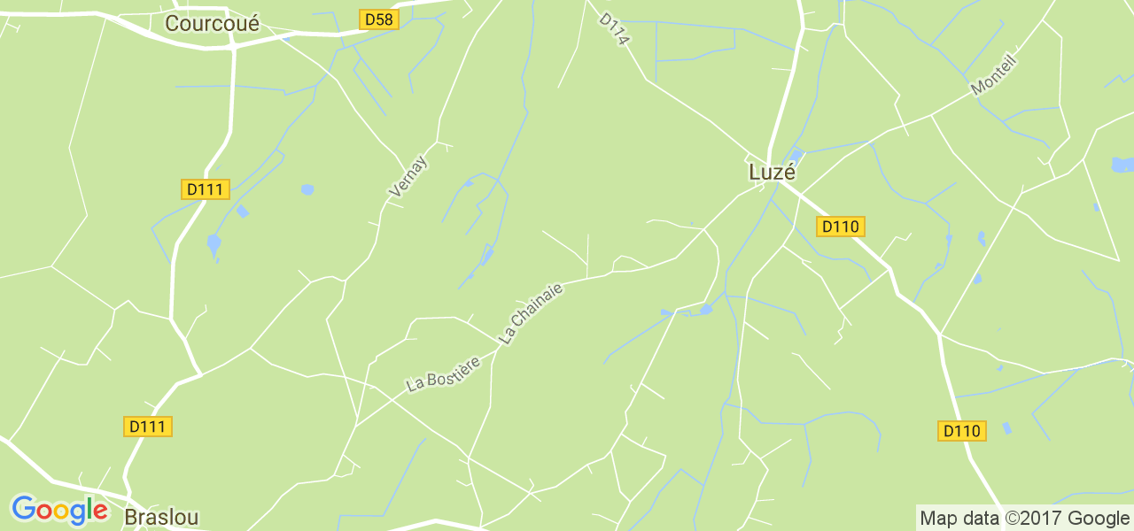 map de la ville de Luzé