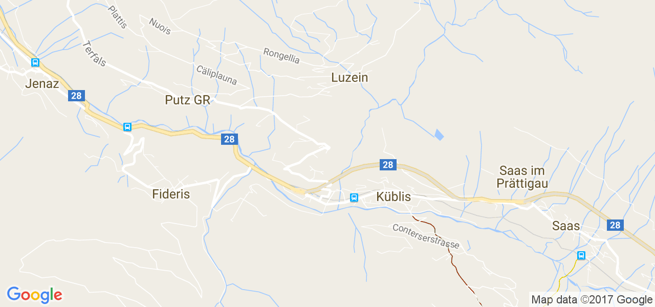 map de la ville de Luzein