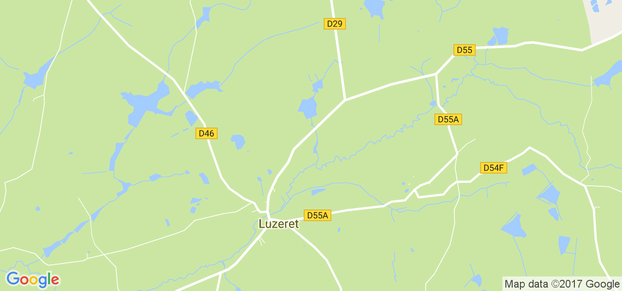 map de la ville de Luzeret