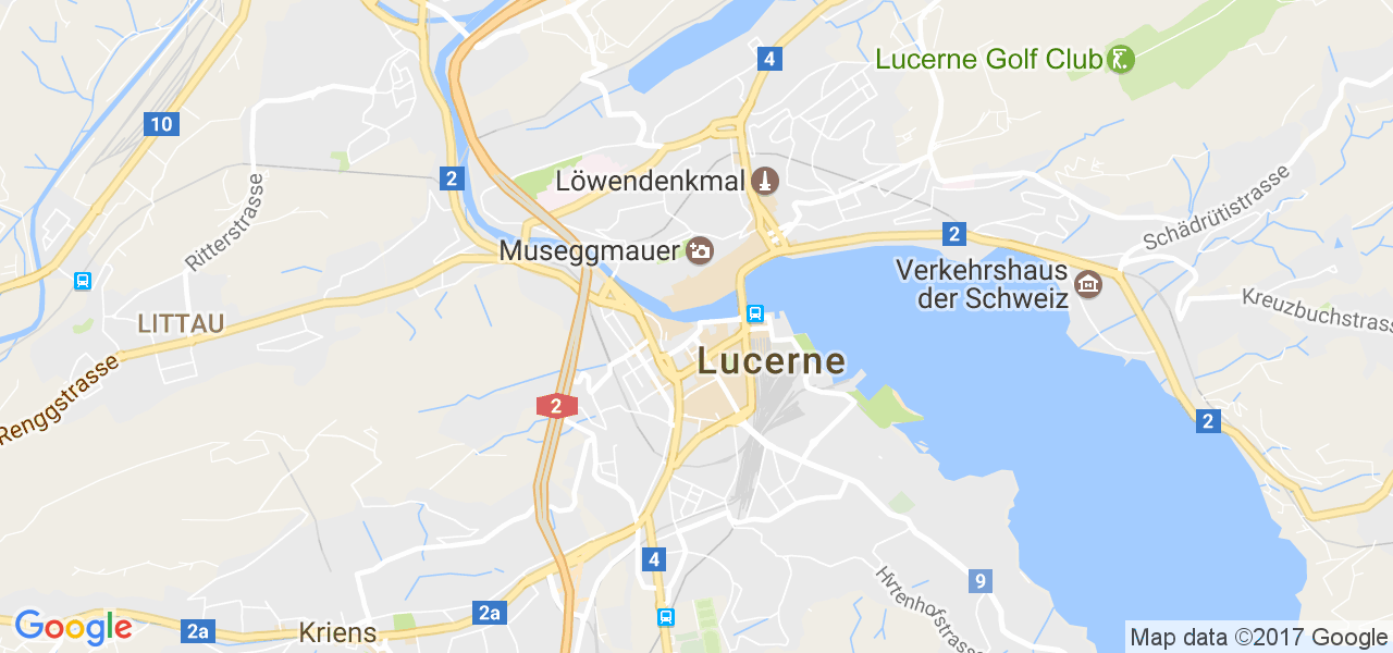 map de la ville de Luzern