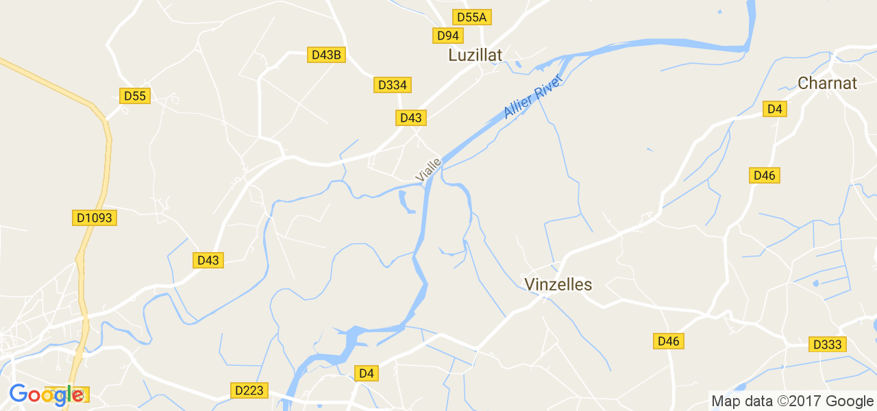 map de la ville de Luzillat